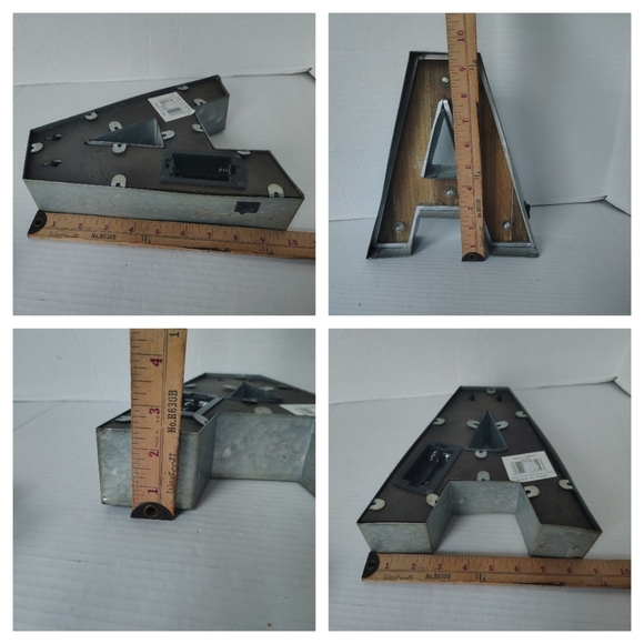 Metal Letter A Rustic Sign with LED Light Farmhouse Barn Decor Mancave Decor - Picture 16 of 16